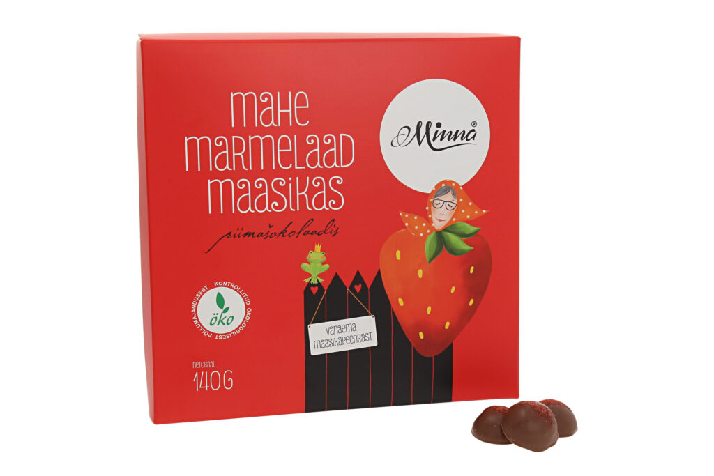 MINNA MAHE MARMELAAD MAASIKAS PIIMAŠOKOLAADIS